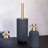 Mette Ditmer Denmark Antracitna keramična straniščna krtača Lotus - | Shoptok.si