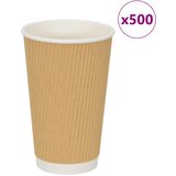  Papirnate šalice za kavu 500 kom 16 oz 400 ml smeđe | shoptok.hr