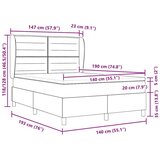  Podna opruga s madracem Tamno siva 90x190 cm Plava 140 x 190 cm | shoptok.hr