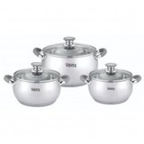 Voltz ov51210n6b set šerpi 3 kom 18/20/22cm 2.5/3.5/4.6l inox ( 006877 ) Cene
