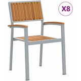  Stolica koja se može slagati 8 pcs Smeđa 56 x 57 x 87 cm | shoptok.hr