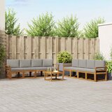 Set vanjskih sofa 9 kom. Prirodna i svijetlo siva | shoptok.hr