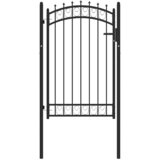  Vrata za ogradu EMMEN s šiljcima čelik 103x117 cm crna | shoptok.hr
