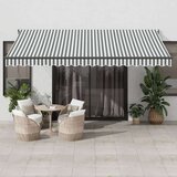 Tenda Zložljiva tenda antracit in bela 4,5x3 m blago in aluminij u