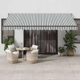 Zložljiva tenda antracit in bela 4,5x3 m blago in aluminij