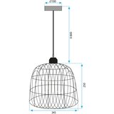 Toolight Viseća stropna svjetiljka od bambusa 30 cm | shoptok.hr