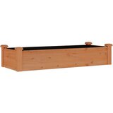  Povišena vrtna gredica s oblogom smeđa 120x45x25 cm od jelovine | shoptok.hr