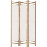  Sklopiva sobna pregrada s 3 panela 120 cm od bambusa i platna | shoptok.hr
