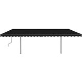  Tenda na ručno uvlačenje sa stupovima 3 5 x 2 5 m antracit | shoptok.hr