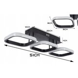  LED plafonska svetiljka LED/33W/230V crna | Eponuda.com