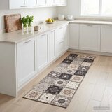 Kuhinjski Tepih Sivi i bež mozaik 300 x 60 cm 100% poliamid - Sivi i bež mozaik 60 x 300 cm | shoptok.hr