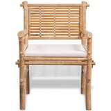 Bistro 3-dijelni bistro set od bambusa s jastucima | shoptok.hr