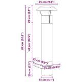  Produžetak dimnjaka Srebrno 25 x 25 x 82 cm Nehrđajući čelik | shoptok.hr