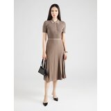 Michael Kors Pletena obleka 'FIT N FLARE' mokka | Shoptok.si