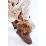 Boto Women's Suede Snow Boots With Fur Grey Alexa | Eponuda.ba