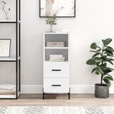  Komoda bijela 34,5 x 34 x 90 cm od konstruiranog drva | shoptok.hr