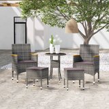 Maison Chic Seti vrtnega pohištva - Vrtna garnitura - Vrtni pohištvo set 5-delna poli ratan siva, (21820765) | Shoptok.si