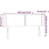  Posteljno vzglavje črno 147x16x78/88 cm žamet, (20932468) | Shoptok.si