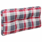  Jastuci za palete 2 kom crveni karirani od tkanine Šarena 80 x 80 x 12 cm | Shoptok.si