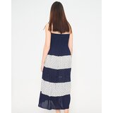 Resti Navy blue maxi skirt with polka dots PLUS SIZE - Clothing | Shoptok.si