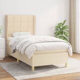  The Living Store Box spring postelja z vzmetnico krem 90x190 cm blago - Box Spring Postelja, (21440219) Cene
