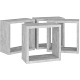  Kockaste zidne police 4 kom siva boja betona 30 x 15 x 30 cm - Beton siva 30 x 15 x 30 cm 4 1 | shoptok.hr