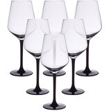 Altom design Set Čaša za Vino Rubin Black 370 ml - 6 Komada | shoptok.hr