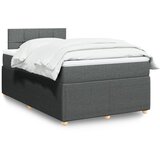 Maison Chic Box spring postelja - Vzmetna postelja z vzmetnico temno siva 120x190 cm blago SL23923, (21891572) | Shoptok.si