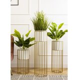 Metalna saksija LOFT 55x20 cm zlatna/bela | Eponuda.com