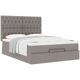 vidaXL Otomanski posteljni okvir z vzmetnico taupe 140x200 cm blago | Shoptok.si
