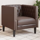  Fotelja Chesterfield smeđa umjetna koža | shoptok.hr