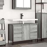 Ormarić za Lavabo - Umivaonik s ladicama siva sonoma 90x34 5x60 cm | shoptok.hr