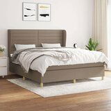  Box spring postelja z vzmetnico taupe 180x200 cm blago, (20897393) | Shoptok.si