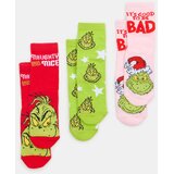 Sinsay Duge čarape s pamukom, pakiranje od 3 komada Grinch Slike