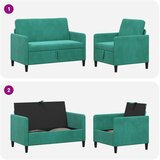  Set sofe s pohranom 2 kom. Tirkizna Poliester | shoptok.hr