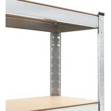 vidaXL police za pohranu 3 kom srebrne 75 x 30 x 172 cm čelik i mdf | shoptok.hr
