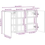  Komplet omaric za kopalnico z LED lučmi 3 pcs 90 x 10,5 x 50 cm, (5000246103) | Shoptok.si