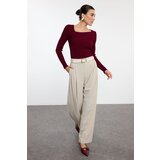 Trendyol Claret Red Square Collar Knitwear Sweater | shoptok.hr