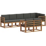  Set vanjskih sofa 8 kom. Prirodna i antracit Poliester | shoptok.hr