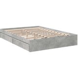  Posteljni okvir s predali betonsko siv 150x200cm inženirski les, (21204777) | Shoptok.si
