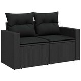 vidaXL 6-dijelni set vrtnih sofa s jastucima crni od poliratana | shoptok.hr