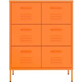 vidaXL Ormarić s ladicama narančasti 80 x 35 x 101,5 cm čelični | shoptok.hr