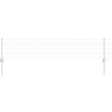 vidaXL Euro Ograja s 5 U Stebri Srebrna 0,4x10 m Jeklo, (22085705) | Shoptok.si