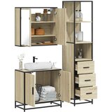 vidaXL 3-dijelni set kupaonskog namještaja boja hrasta sonome drveni | shoptok.hr