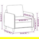  Fotelj rjav 60 cm blago | Shoptok.si