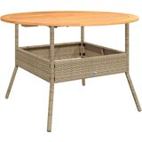 vidaXL Vrtni stol s pločom od drva bagrema bež Ø 110x71 cm poliratan | shoptok.hr
