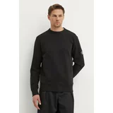 Calvin Klein Jeans Bombažen pulover moški, črna barva, J30J323426