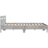  Okvir za krevet s uzglavljem i LED siva boja betona 200x200 cm | shoptok.hr