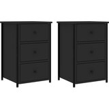 vidaXL Noćni ormarići 2 kom crni 40 x 36 x 60 cm od konstruiranog drva | shoptok.hr