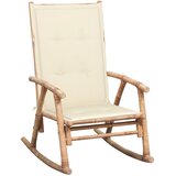  Stolica za ljuljanje od bambusa s jastukom | shoptok.hr
